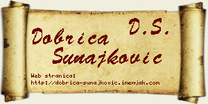Dobrica Sunajković vizit kartica